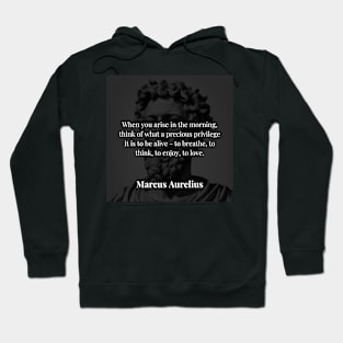 Marcus Aurelius's Morning Reflection: Gratitude for the Gift of Life Hoodie